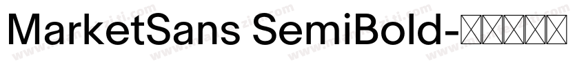 MarketSans SemiBold字体转换